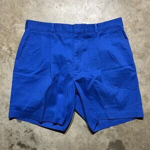 Vintage 70s Unbranded Blue Talon Zipper Dress Shorts 36x7